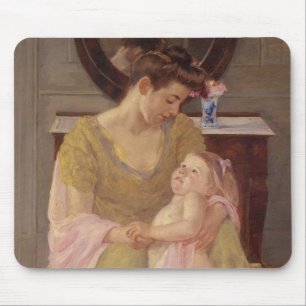 Mutter und Kind mit einem Rosen-Schal 1908 Mousepad