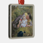 Mutter und Kind mit einer Mohnblume Ornament Aus Metall (Rechts)