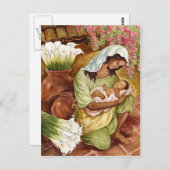 MUTTER UND KIND MIT KALA LILILIEN - MEHRERE POSTKARTE (Vorne/Hinten)
