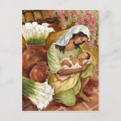 MUTTER UND KIND MIT KALA LILILIEN - MEHRERE POSTKARTE (Vorderseite)