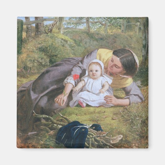 Mutter und Kind mit Mohn Magnet (Vorne)