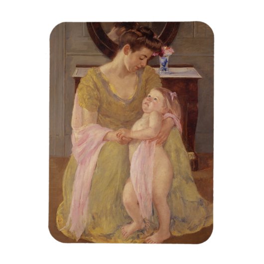Mutter und Kind mit Rose Scarf | 1908 Magnet (Vertikal)
