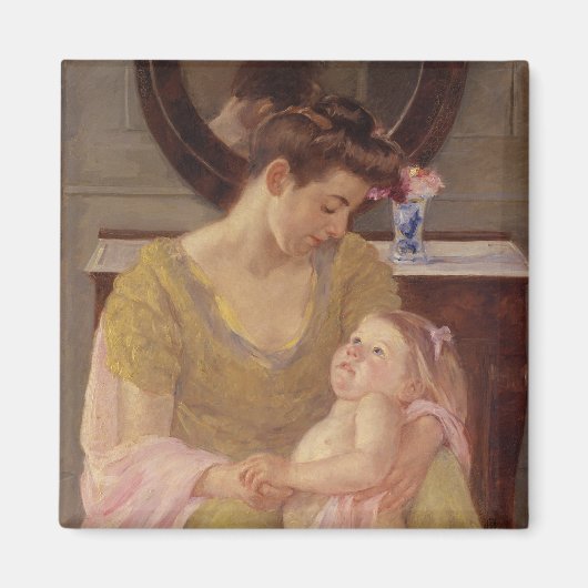 Mutter und Kind mit Rose Scarf | 1908 Magnet (Vorne)