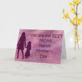 Mutter und Kind Muttertag Karte (Gelbe Blume)