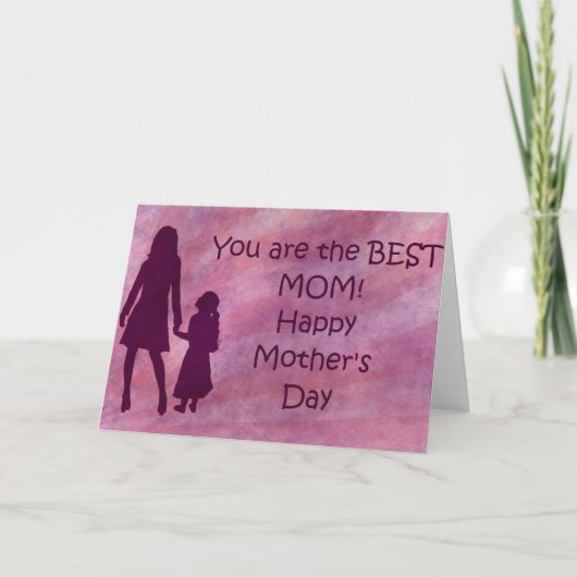 Mutter und Kind Muttertag Karte (Vorderseite)