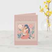 Mutter-und-Kind-Muttertagskarte Karte (Gelbe Blume)