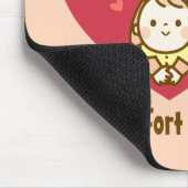 Mutter und Kind niedlich kawaii Cartoon Muttertag Mousepad (Ecke)