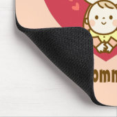 Mutter und Kind niedlich kawaii Cartoon Muttertag Mousepad (Ecke)