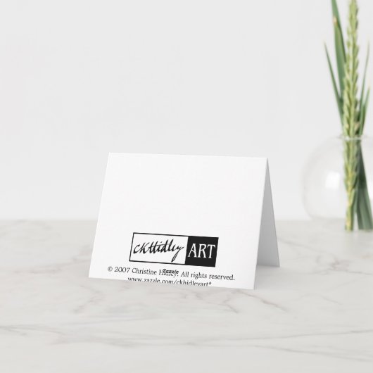 Mutter und Kind Notecard Karte (Rückseite)