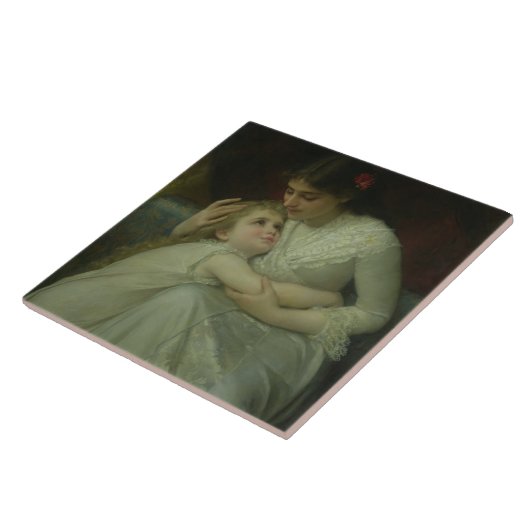 Mutter und Kind (Öl auf Leinwand) Fliese (Seite)