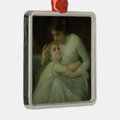 Mutter und Kind (Öl auf Leinwand) Ornament Aus Metall (Rechts)