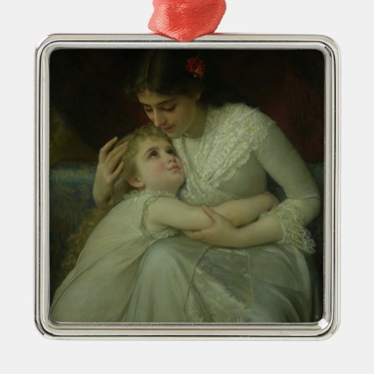 Mutter und Kind (Öl auf Leinwand) Ornament Aus Metall (Vorne)