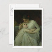 Mutter und Kind (Öl auf Leinwand) Postkarte (Vorne/Hinten)