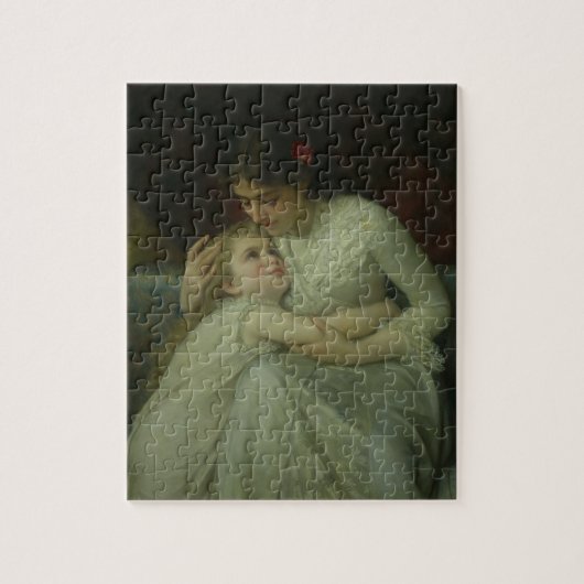 Mutter und Kind (Öl auf Leinwand) Puzzle (Vertikal)