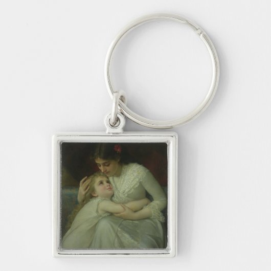 Mutter und Kind (Öl auf Leinwand) Schlüsselanhänger (Vorne)