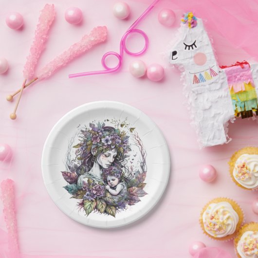 Mütter und Kind Pappteller (Party)