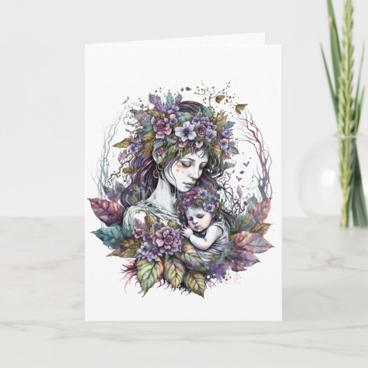 Mütter und Kind Personalisierter Muttertag Karte (Vorderseite)