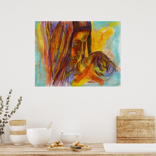 Mutter und Kind Poster (Küche)