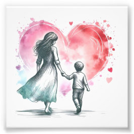 Mutter und Kind-Poster Fotodruck