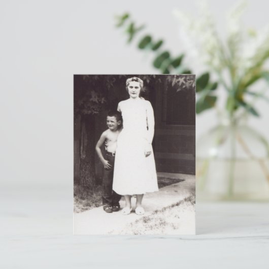 Mutter und Kind Postkarte (Stehend Vorderseite)
