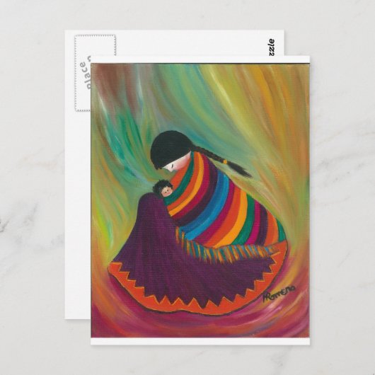 Mutter und Kind Postkarte (Vorne/Hinten)