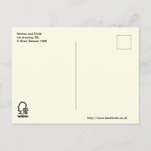 Mutter und Kind Postkarte (Rückseite)