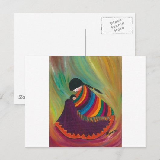 Mutter und Kind Postkarte (Vorne/Hinten)