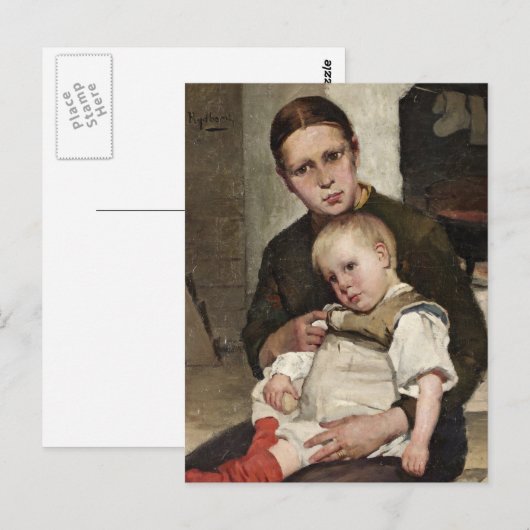 Mutter und Kind Postkarte (Vorne/Hinten)