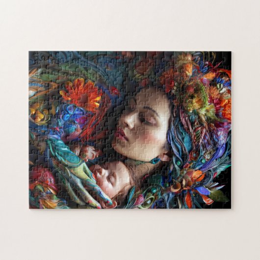 Mutter und Kind Puzzle (Horizontal)