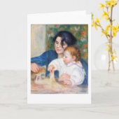 Mutter und Kind, Renoir Karte (Gelbe Blume)