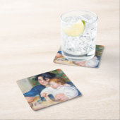 Mutter und Kind, Renoir Rechteckiger Pappuntersetzer (Vor Ort)