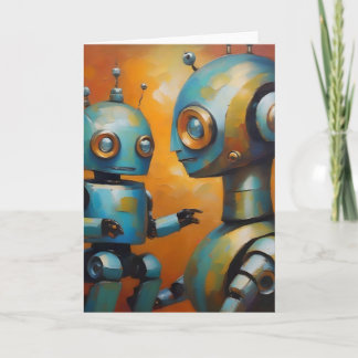Mutter und Kind Roboter. Karte