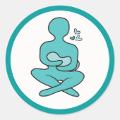 Mutter und Kind Runder Aufkleber (Vorderseite)