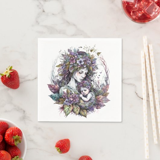 Mütter und Kind Serviette (Beispiel)