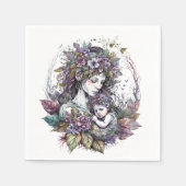 Mütter und Kind Serviette (Vorderseite)