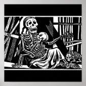 "Mutter und Kind Skelette" von Leopoldo Mendez. Poster (Vorne)
