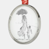 Mutter und Kind Sri Lanka Ornament Aus Metall (Links)