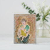 Mutter und Kind | Tadeusz Makowski Postkarte (Stehend Vorderseite)