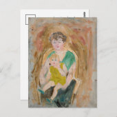 Mutter und Kind | Tadeusz Makowski Postkarte (Vorne/Hinten)