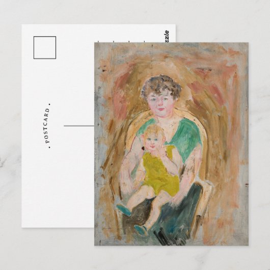 Mutter und Kind | Tadeusz Makowski Postkarte (Vorne/Hinten)