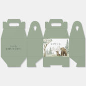 Mutter und Kind tragen Aquarellwald-Einladung Geschenkschachtel (Ungeklappt)