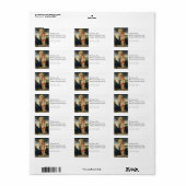 Mutter und Kind unter Garland Adressaufkleber (Vorne)