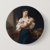 Mutter und Kind (von Bouguereau) Button (Vorderseite)