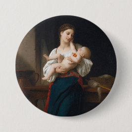 Mutter und Kind (von Bouguereau) Button