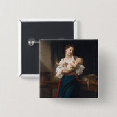Mutter und Kind (von Bouguereau) Button (Vorne & Hinten)