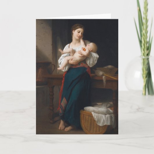 Mutter und Kind (von Bouguereau) Karte (Vorderseite)