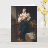 Mutter und Kind (von Bouguereau) Karte (Gelbe Blume)