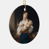 Mutter und Kind (von Bouguereau) Keramik Ornament (Rechts)