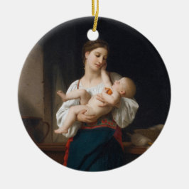 Mutter und Kind (von Bouguereau) Keramik Ornament