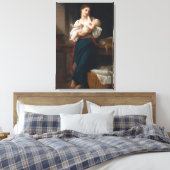 Mutter und Kind (von Bouguereau) Leinwanddruck (Insitu (Schlafzimmer))